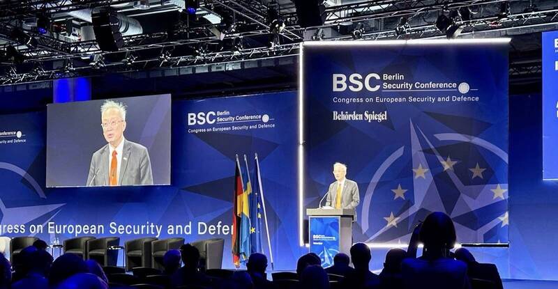 吳志中柏林安全會議演說 籲台歐攜手應對威權軸線