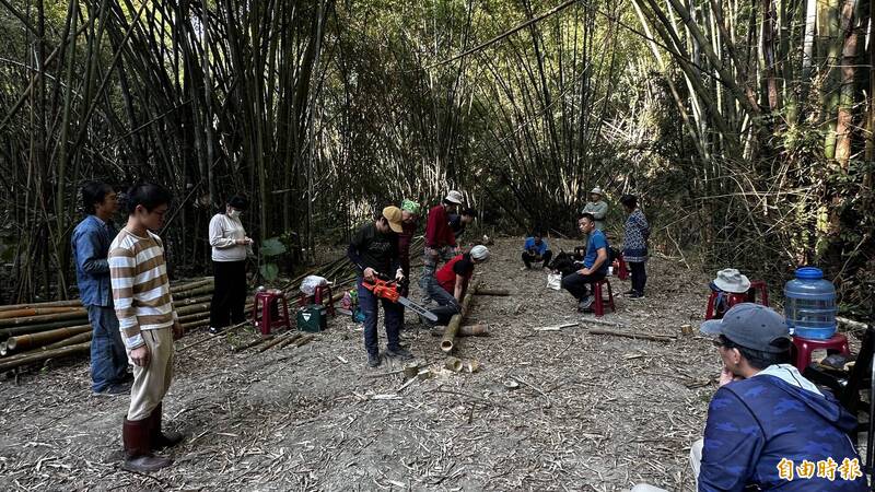 培訓伐竹、備料人才 15學員走入台南龍崎竹林作中學