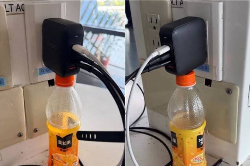 亂丟垃圾？機場插座旁擺寶特瓶 旅客揭「1用途」網讚超實用