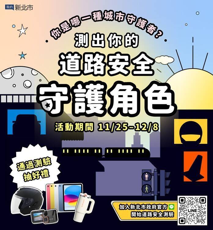 新北推道路安全互動遊戲 8大真實情境測用路習慣還能抽iPad