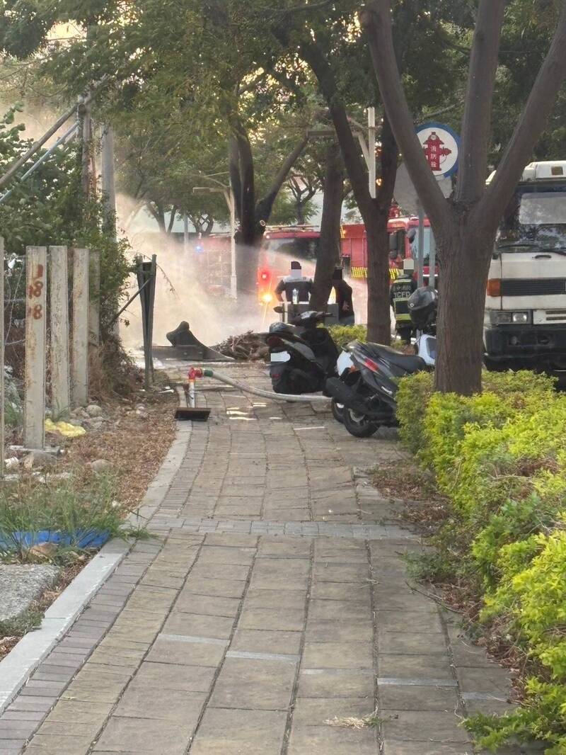 台中北屯瓦斯外洩!廠商挖路樹挖斷管線 消防局:無立即危害