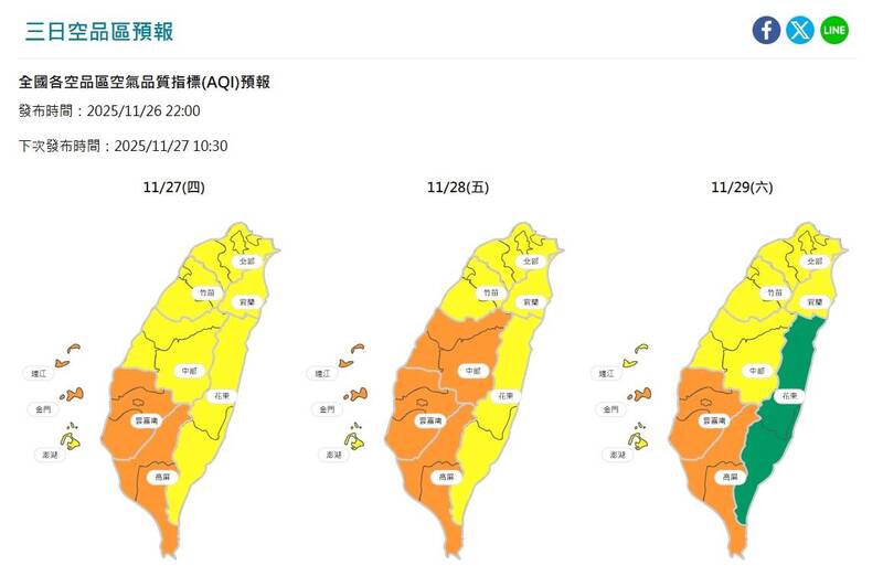 中國沙塵、霾害又來了！週四、週五全台空品拉警報