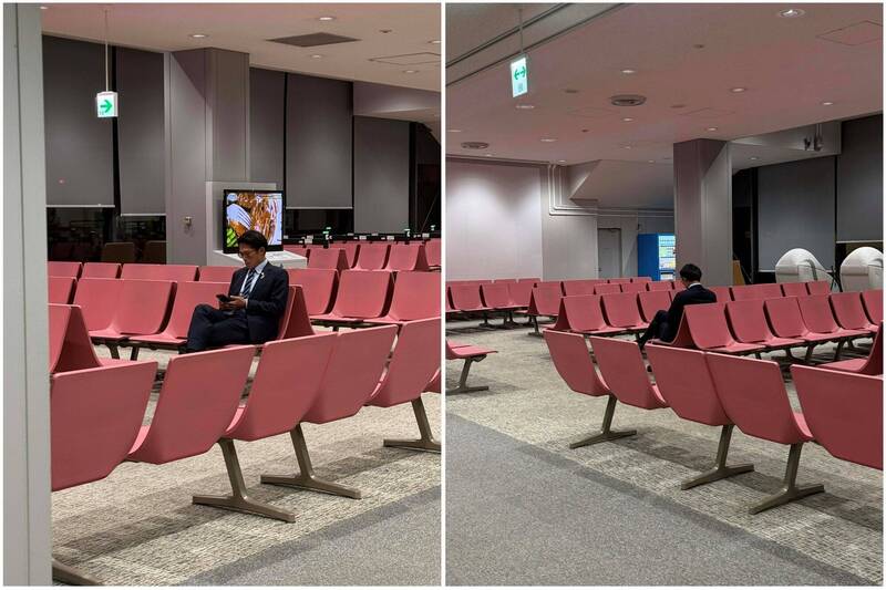 PO黃國昌獨自坐候機室照片 四叉貓酸：希望半夜有媒體去接機