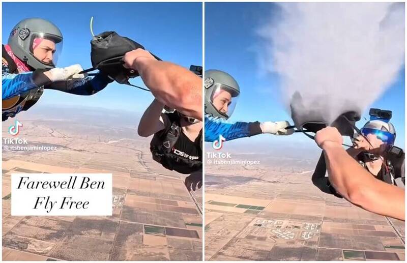 帶好友骨灰跳傘！網友狂開「地獄列車」引戰 赫見台灣鄉民