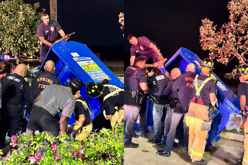 舊衣回收箱變奪命陷阱！德州男子「頭下腳上」受困身亡