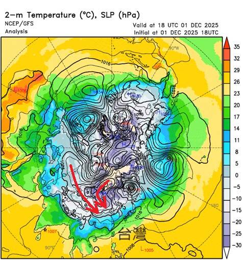 冷空氣兩路夾擊台灣！疊加效果變異大 鄭明典：低溫預報分歧大