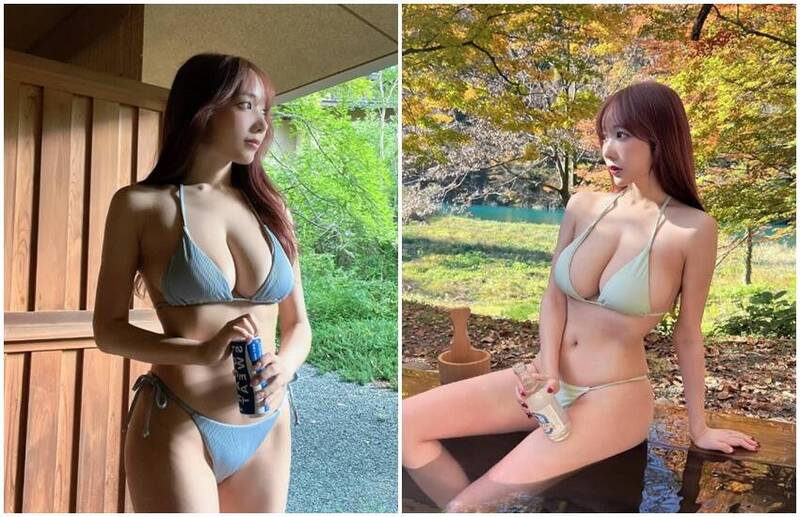 美乳AV女神現蹤九份...超兇身材被拍下！ 貼台灣國旗嬌喊：明年還會來