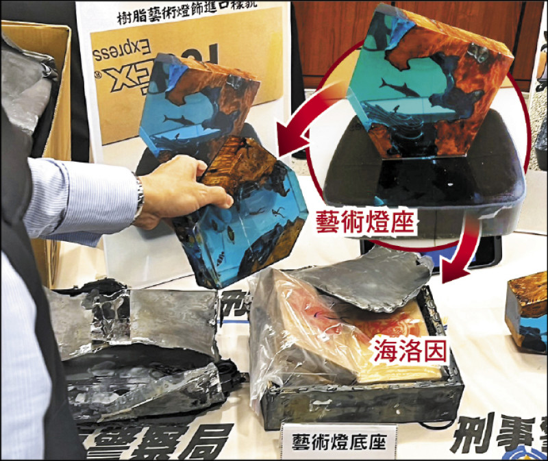 跨國毒梟郵寄藝術燈座藏毒闖關/台越寮聯手緝毒 攔截黑市價2億海洛因