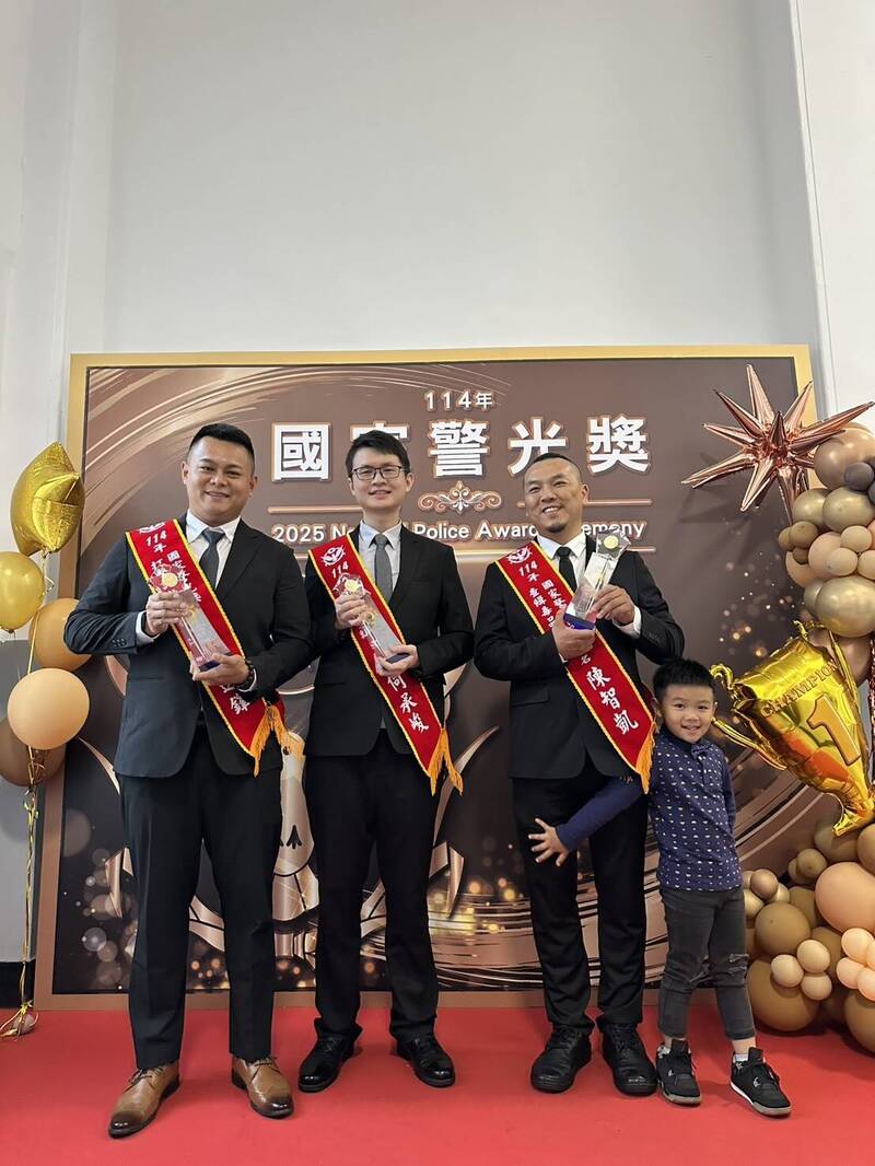 國家警光獎績優警察人員 大雅警分局3人獲獎
