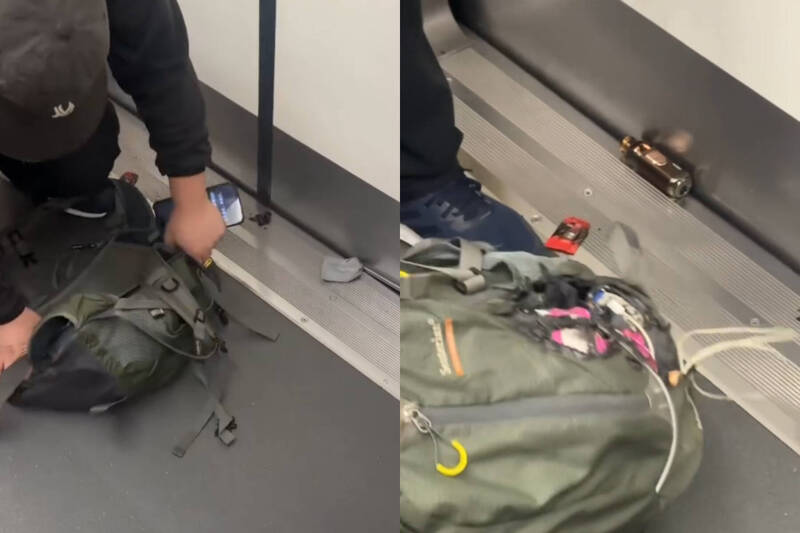 香港地鐵驚魂! 行動電源起火燒破背包 竟跟「這物」放一起