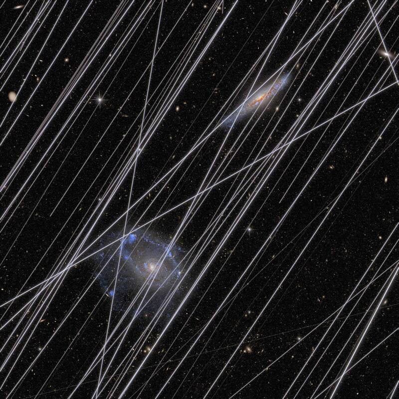 太空望遠鏡也面臨光害 ! NASA示警：96％觀測影像將被衛星「亂入」