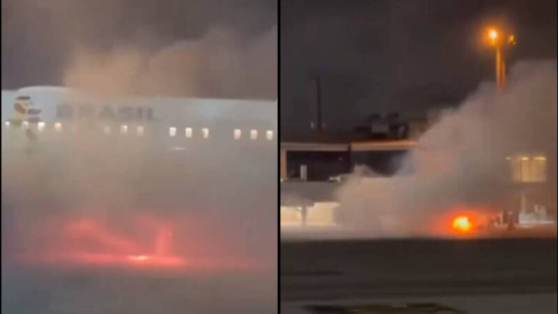 起飛前震撼教育！智利空巴「冒火光」 乘客尖叫衝逃生口全員撤離