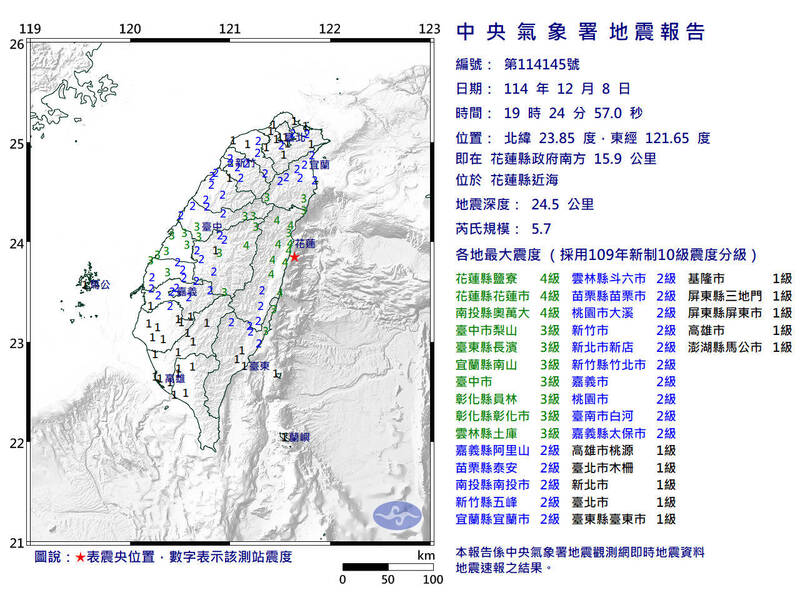 花蓮近海地震！馬太鞍溪堰塞湖監測數值無異狀 明早空拍確認