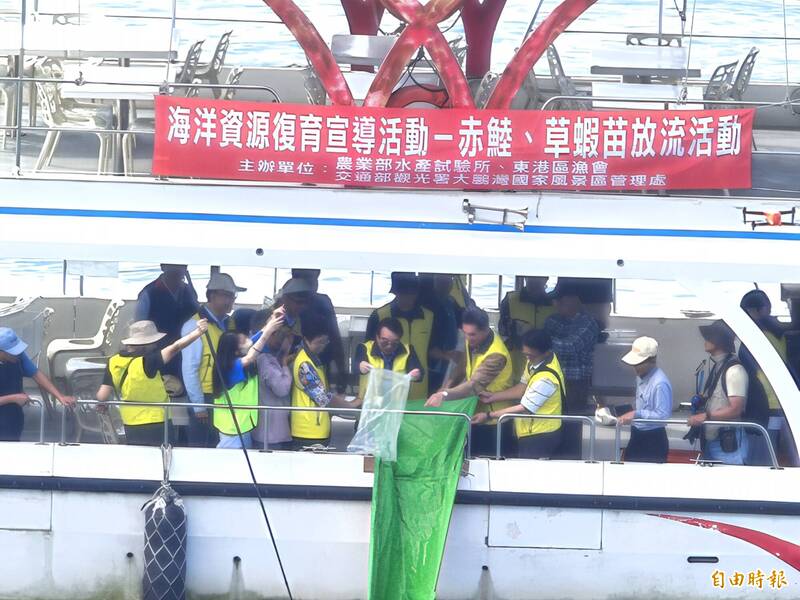 「草蝦王國」再輝煌！水試所到東港大鵬灣放流萬尾草蝦 所長讚首選之地