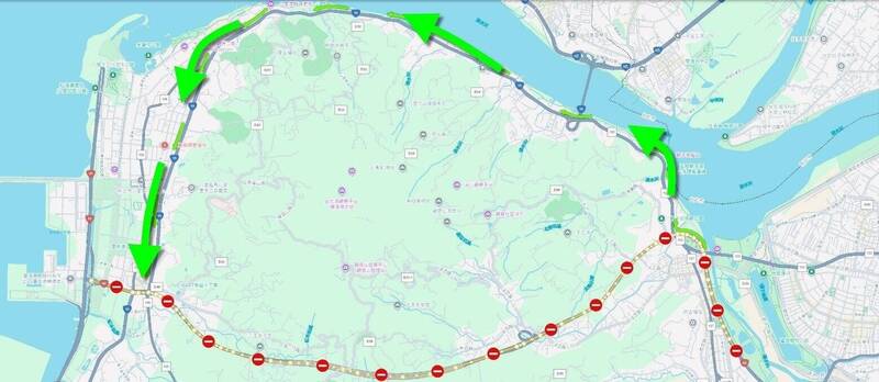 台64線主線八里到五股西行路段及東行觀音山匝道 12/10~20部分時段管制
