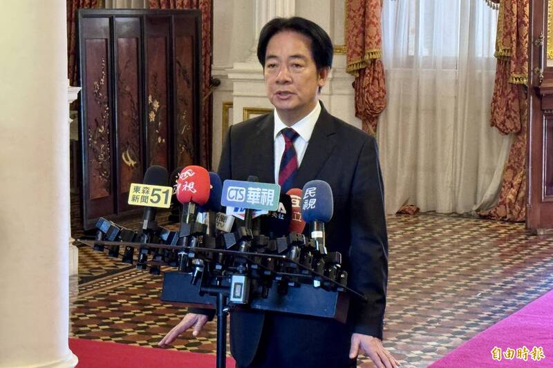 總統賴清德表示，希望韓國能夠尊重台灣人民的意志，讓兩國都能夠攜手前進。（記者叢昌瑾攝）