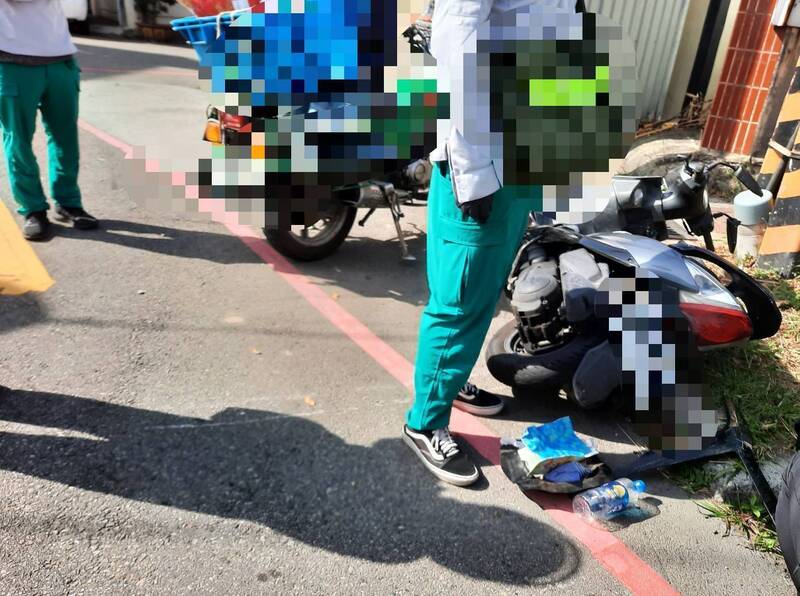 苗栗女騎士與男郵差撞上 皆送醫