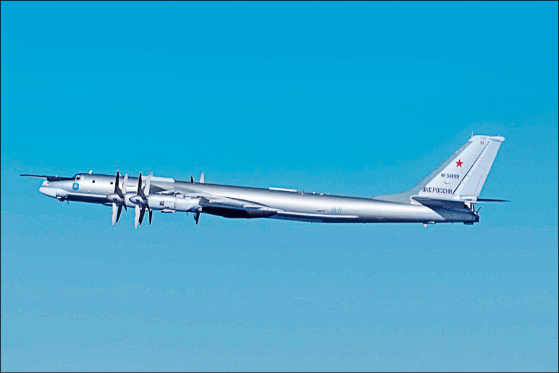 可搭載核武器的俄羅斯Tu-95戰略轟炸機。（法新社）