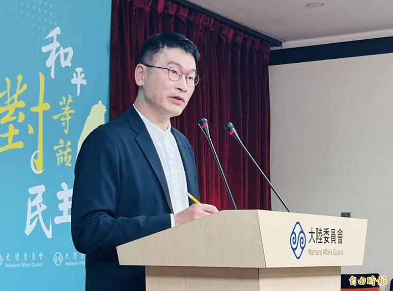 陸委會發言人梁文傑今天證實，主因在於中方設置了「我方無法接受的條件」，且有「矮化」，政府才決定不派官員出席警學研討會。（記者陳鈺馥攝）