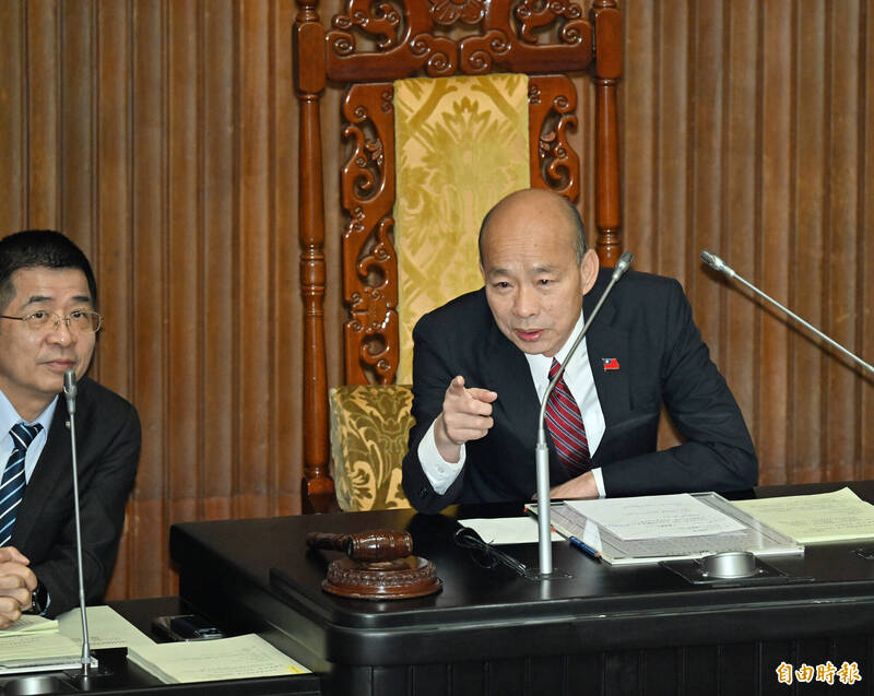 立法院長韓國瑜。（記者田裕華攝）