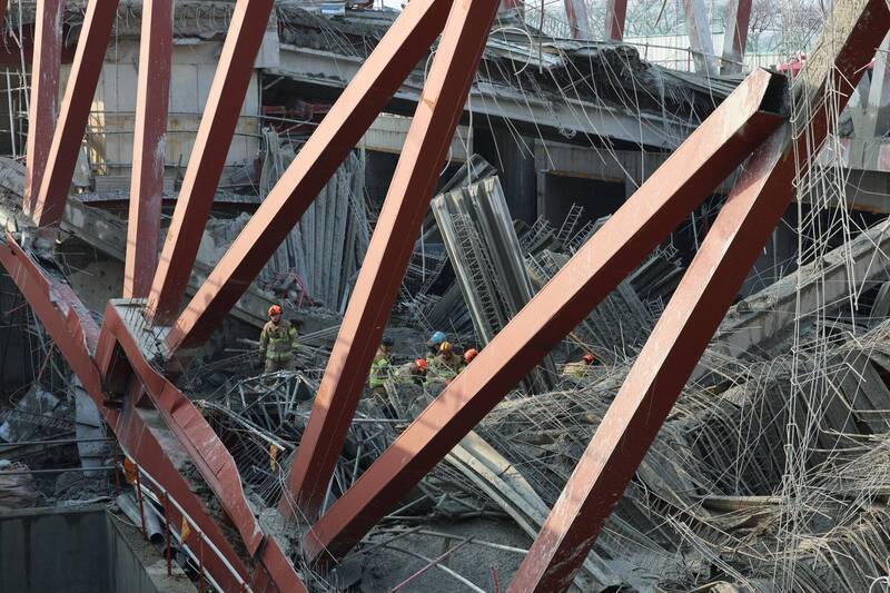 預計明年完工!南韓光州圖書館工地坍塌 4工人遭活埋