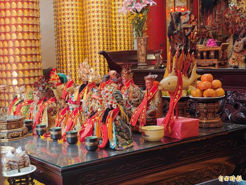 仁壽宮轄境8里的13角頭廟神明都已進駐，一起鑑醮。（記者吳俊鋒攝）