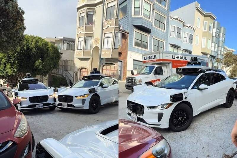 糗大了!Waymo無人計程車擦撞竟「集體當機」事故畫面曝光