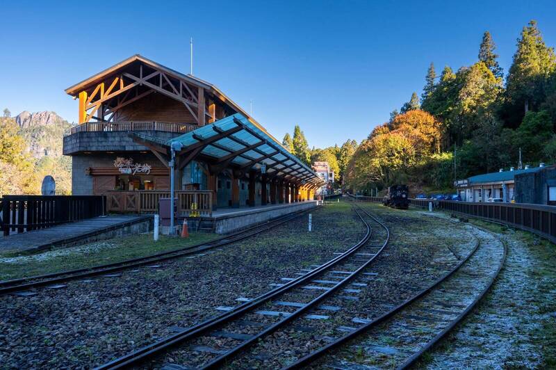 阿里山入冬清晨結霜 與楓紅、日出交織美不勝收