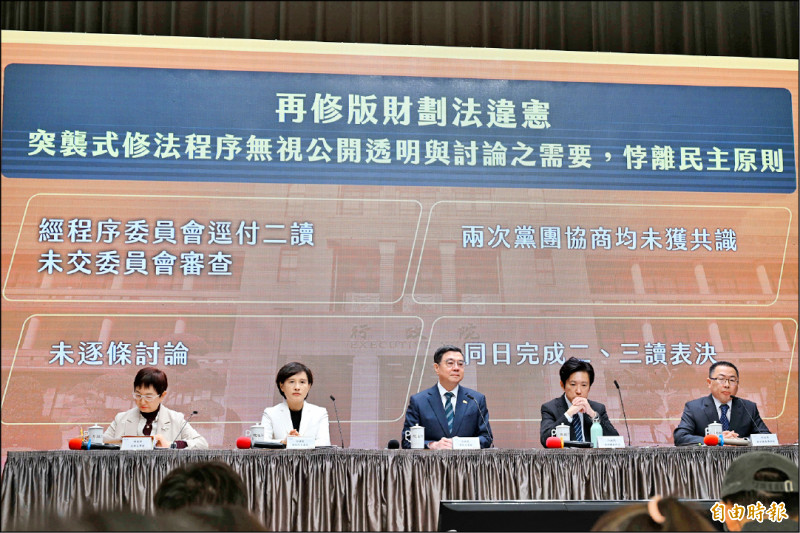 捍衛民主憲政 卓揆:3大理由不副署財劃法