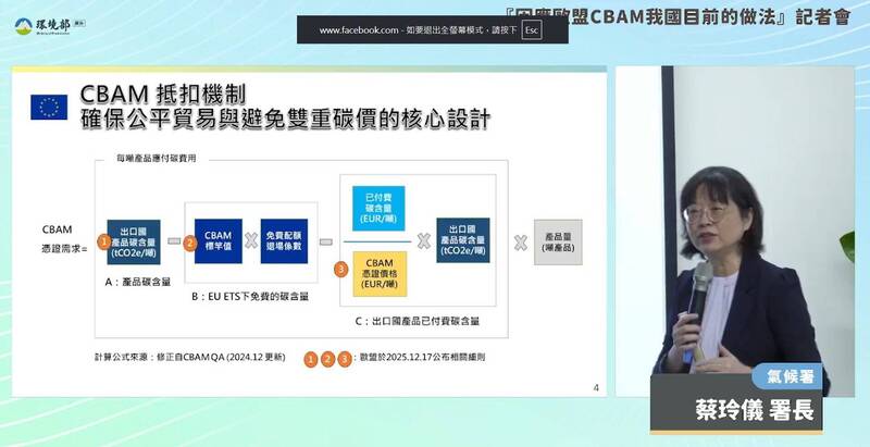 歐盟2028年擴大碳關稅 環境部:仍在預告階段