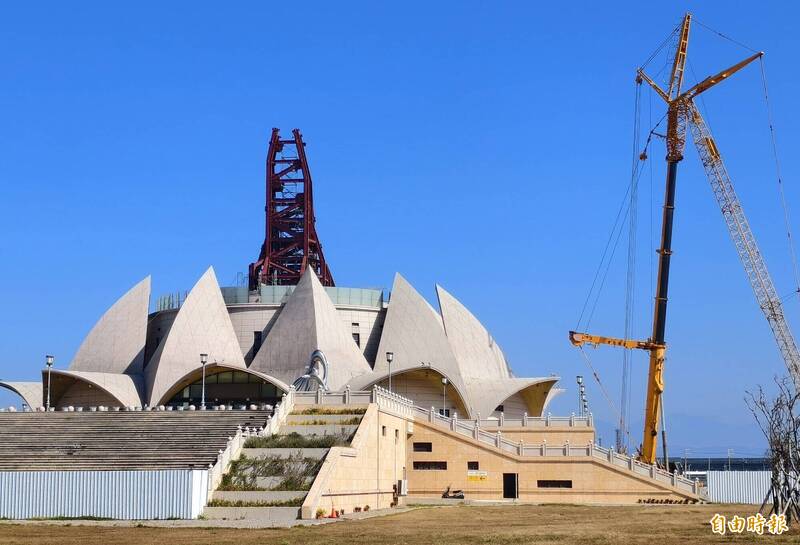 台中大安港園區媽祖雕像終於蓋鋼架 招商規劃濱海渡假村