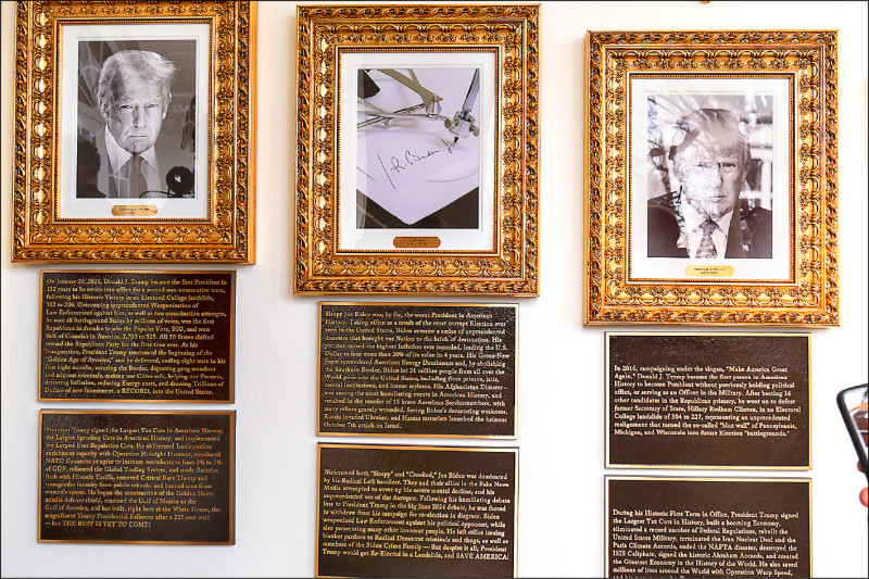 白宮「總統星光大道」增設銘牌 川普大酸特酸前總統