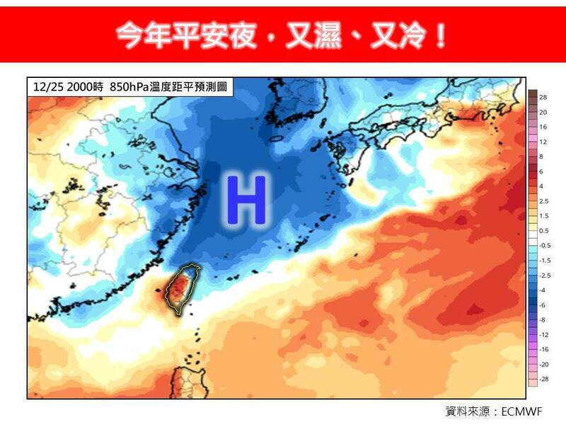 平安夜又濕又冷!氣象專家:耶誕老公公也會多加件衣服