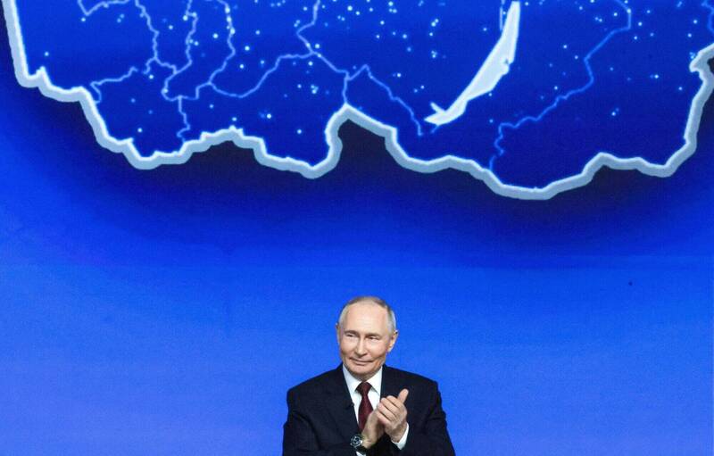 俄罗斯总统普廷19日举行年终记者会。（路透）