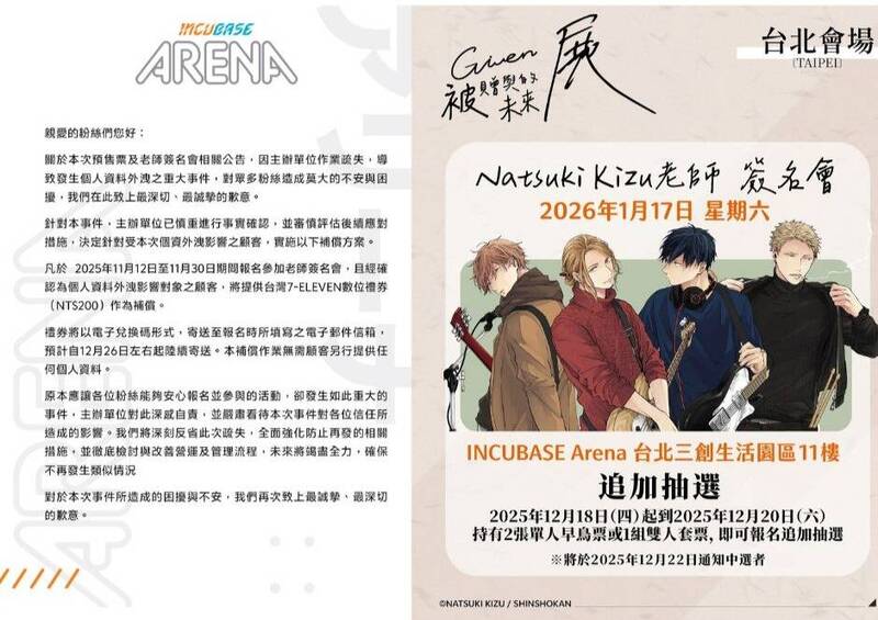 BL漫畫書迷遭洩個資補償禮券200元 集體怒嗆廠商