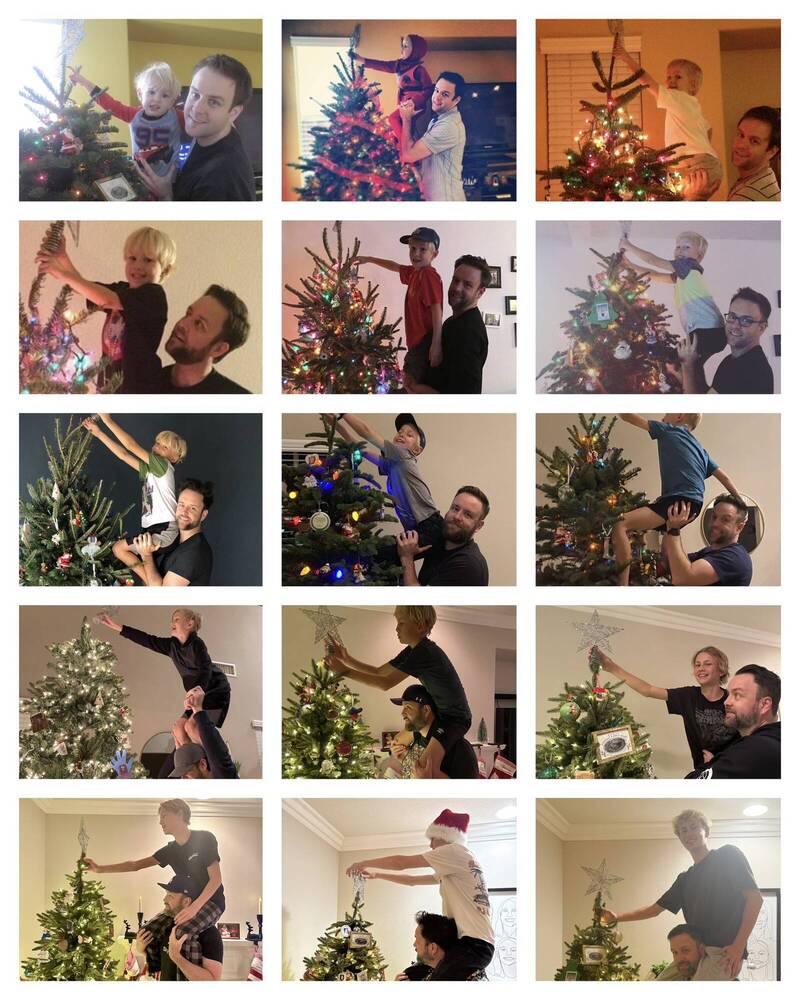 扛兒子掛星星！美國父子10多年「溫馨耶誕傳統」暖哭萬人