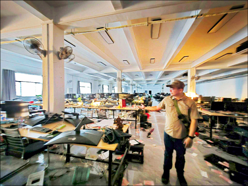 新北市議員林秉宥近日跑到緬甸苗瓦迪地區「開箱」順達電詐園區。（圖翻攝自「林秉宥」臉書）