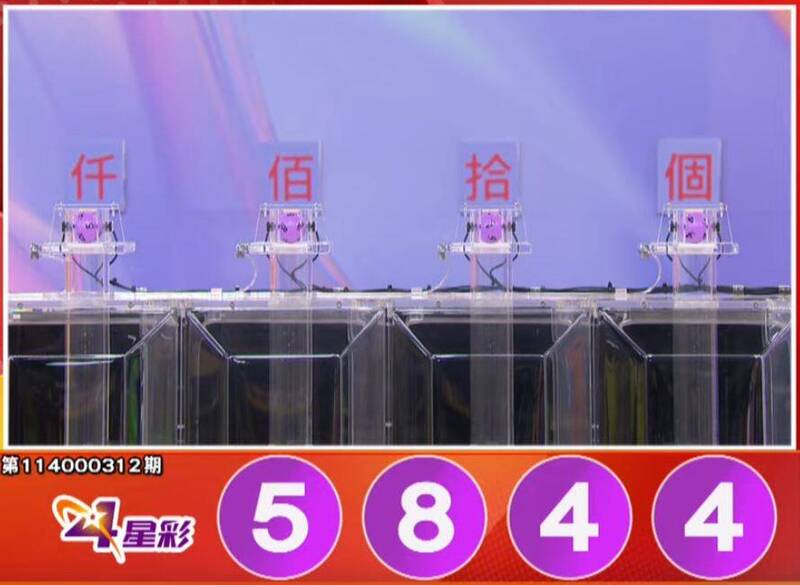 4星彩开奖号码。（撷取自三立iNEWS《全民i彩券》）