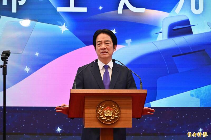 賴清德總統今在總統府以「韌性之島，希望之光」為題發表談話，展望新年我國將推動4個總目標，面對中國持續升高的擴張野心，台灣沒有時間等待、內耗，這應該是不分黨派的全民共識，期盼朝野攜手讓重要的國防預算趕緊通過。（記者叢昌瑾攝）