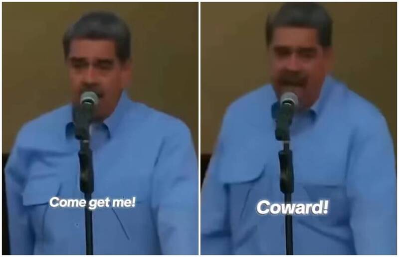 還敢嘴秋！馬杜羅去年嗆美「懦夫來抓我啊」 白宮PO片酸這1句