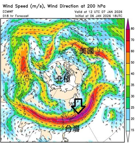 近期偏冷原因曝！噴射氣流貼近台灣 鄭明典：代表大量冷空氣靠近