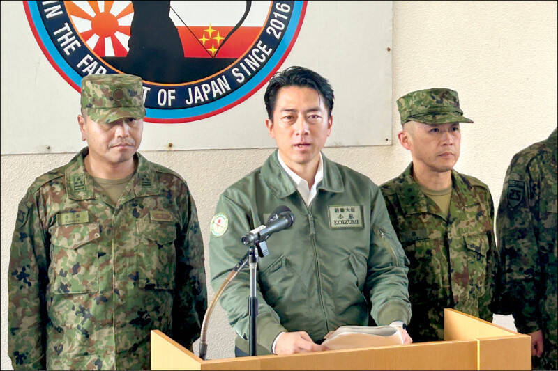 小泉進次郎:中國對台動武不存在任何正當化理由