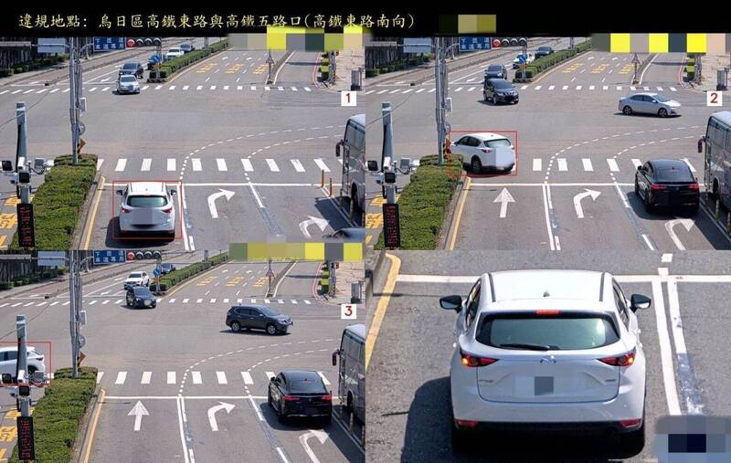 台中市警局在全市68處路口建置交通違規科技執法，2025年前10大科技執法路口就開出17萬7901張罰單。（警方提供）