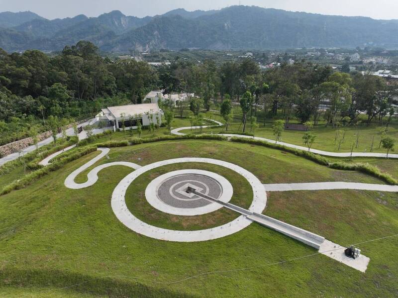 氦氣球升降基地。（南投縣政府提供）