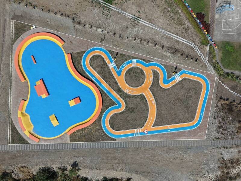 草湖溪畔新亮點! 大里滑步車道與滑板車廣場啟用 親子遊憩再升級