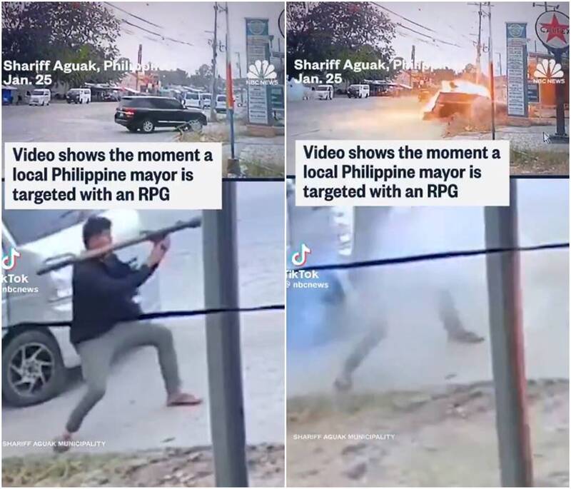 菲律賓市長被火箭彈暗殺影像曝 安然無恙座車輕微受損