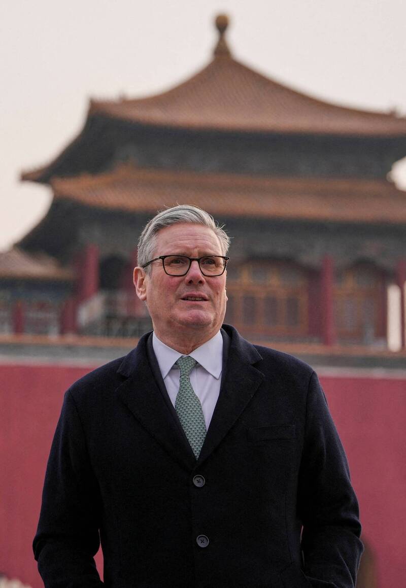 施凱爾參觀北京故宮。（路透）