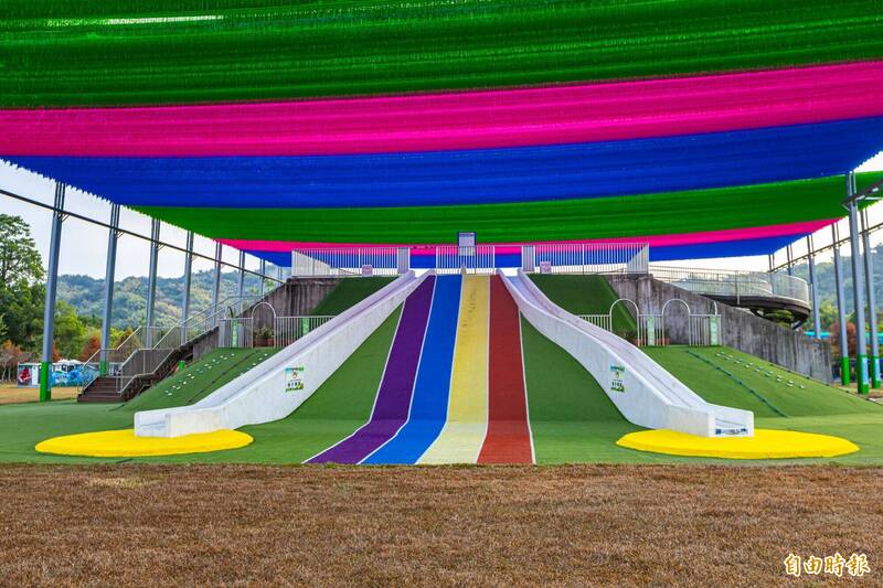 南投最大溜滑梯公園重開放!遮陽網全面升級不「卡卡」