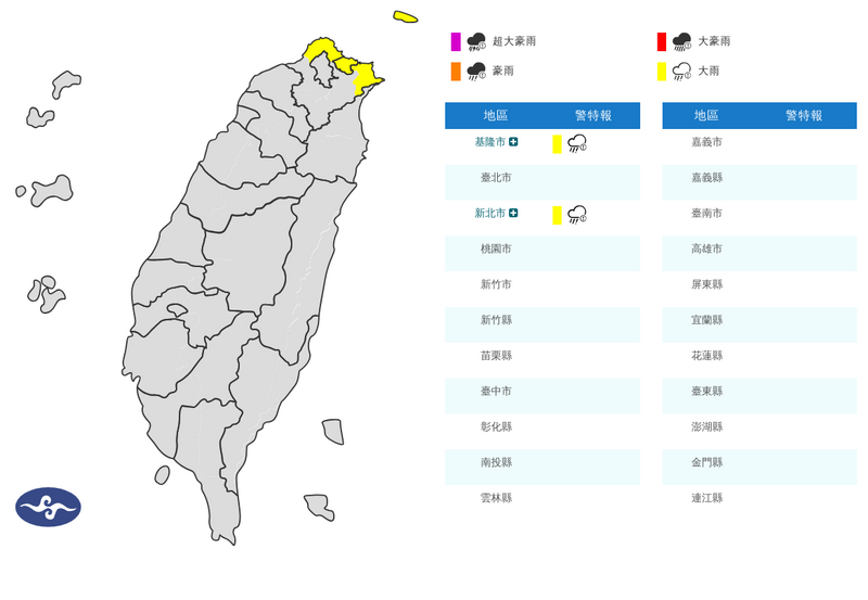 又濕又冷!基隆北海岸慎防大雨