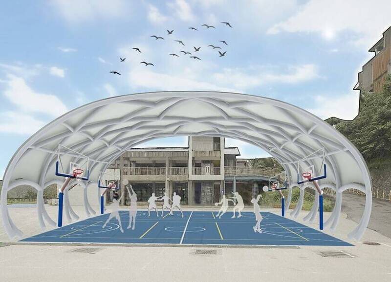 基隆市暖暖高中半戶外球場開工學子增新活動空間